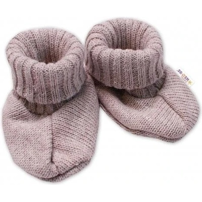 Baby Nellys pletené botičky capáčky Star Hand Made béžové