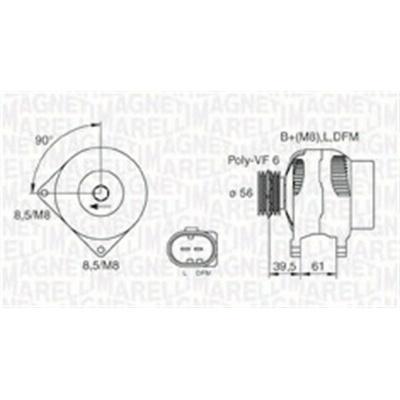 Alternátor MAGNETI MARELLI 063731394010