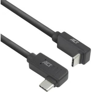 ACT Кабел USB-C - USB-C, 10Gbps, 60W, 1 m, конектори 90° left/right, up/down angled (EWENT-ACT-CAB-AC7481) - megamag