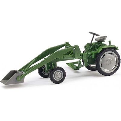 BUSCH 210004701 Traktor RS09 zelený s čelním nakladačem 1:87
