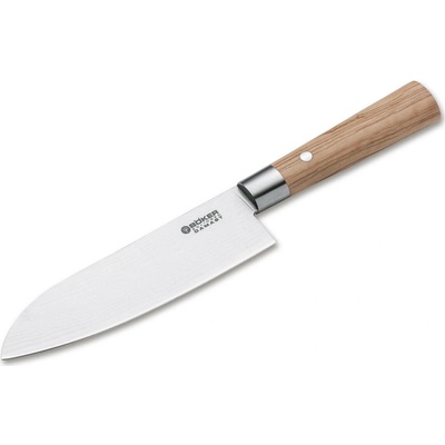 Böker Damascus Olive Santoku kuchynský nôž 17,2 cm