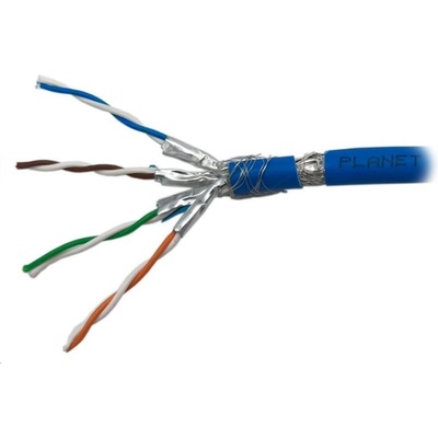 Planet KAB-SFTP6A--LSOH-BLUE-100Cat6A, drát, 4pár LS0H, Dca, 100m, modrý