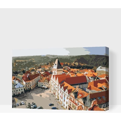 Painting Queens Painting Queens Výhled na město Tábor 40 x 60 cm vypnuté plátno na rám PBN/CITYVIEWTABOR/40X60/W