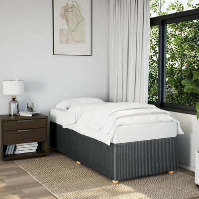 Petrashop 3285072 Rám postele tmavě šedý jednolůžko textil Šedá