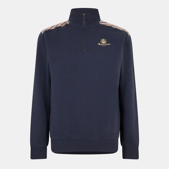 Aquascutum Men's Quarter-Zip Fleece - Navy
