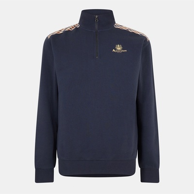Aquascutum Men's Quarter-Zip Fleece - Navy
