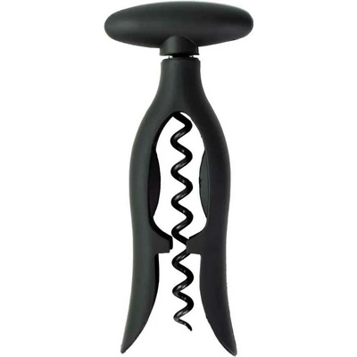 KitchiSimo Vývrtka otvírák černý ABS/kov 15 cm 268782
