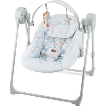 KinderKraft - Детска люлка с мелодия SWINGEE сива 4xAAA/230V (AG1066)