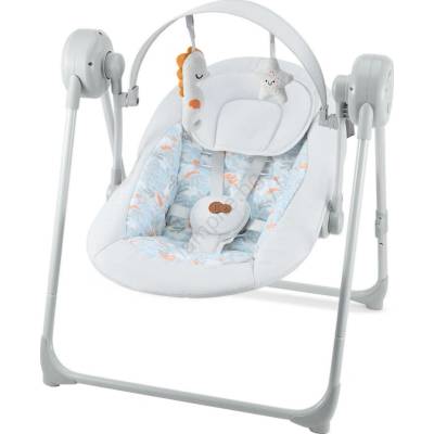 KinderKraft - Детска люлка с мелодия SWINGEE сива 4xAAA/230V (AG1066)