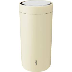 Stelton Термочаша To-Go Click с двойни стени от стомана 400 мл светложълта (685-46)
