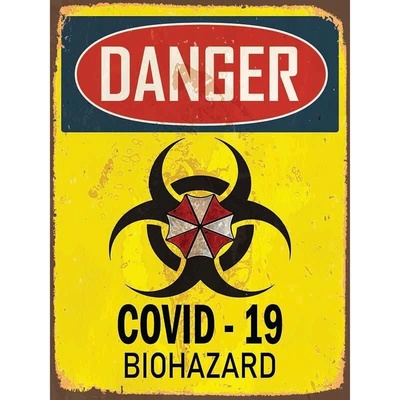 Ceduľa Covid - 19 - Biohazard