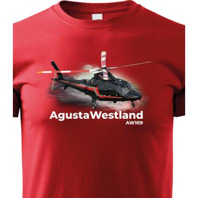 Dětské tričko AgustaWestland AW109 ČervenáCanvas Dětské tričko Bezvatriko.cz 3236