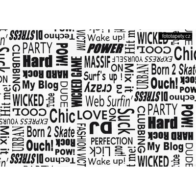 Gekkofix Samolepící fólie decor, Text, rozměry Text, šíře 67,5cm, 15m