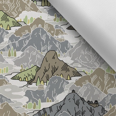 Látka s potlačou nepremokavý polyester TD/NS I Love High Tatras