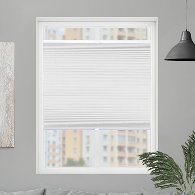 FOA Plisé roleta, s profilom Classic, Blackout, Perleťovo bielo-sivá, PJ 1101 55 x 160 cm