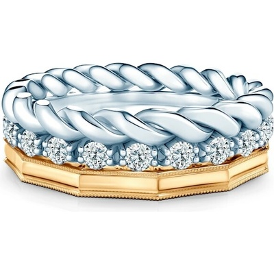 Savicki Sada prsteňov Symphony dvojfarebné zlato laboratórne diamanty ZST SAVNo 507Z 511B 534LAB B