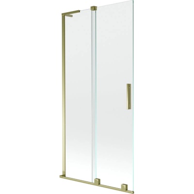 Mexen Velar L параван за вана, 2-крилен плъзгащ се 90 x 150 cm, прозрачен, златен - 896-090-003-01-50 (896-090-003-01-50)