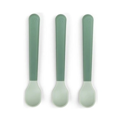 Done by Deer™ dětská lžička Foodie Easy grip 3 pack zelená