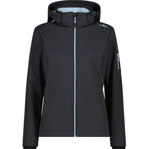 CMP Дамско софтшел яке CMP Women's Softshell Jacket Zip Hood Softshell jacket - Antracite / Sky - размер 38 (EU) (103-2141-2113)