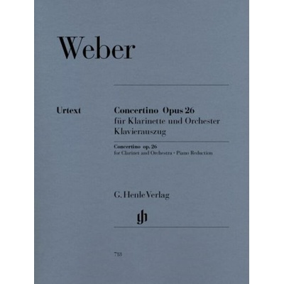 G. Henle Verlag Concertino op. 26 for Clarinet and Orchestra Piano reduction