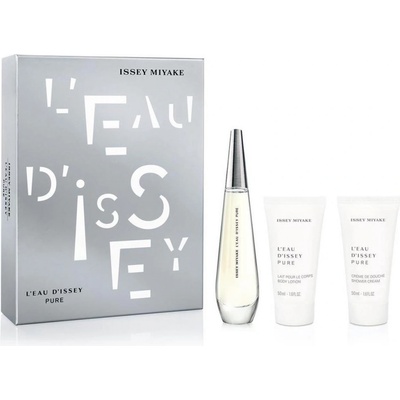 Issey Miyake L´Eau D´Issey Pure EDP 50 ml + telové mlieko 50 ml + sprchový krém 50 ml darčeková sada