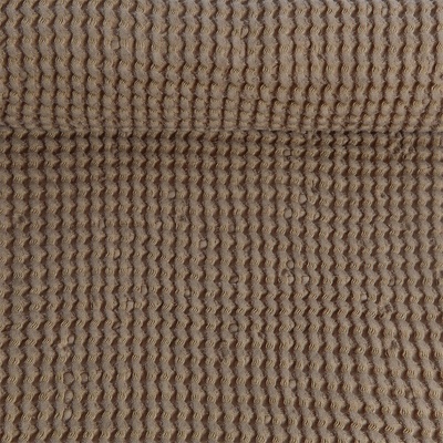 Ľanové vaflové piké 120cm - Bledo hnedé