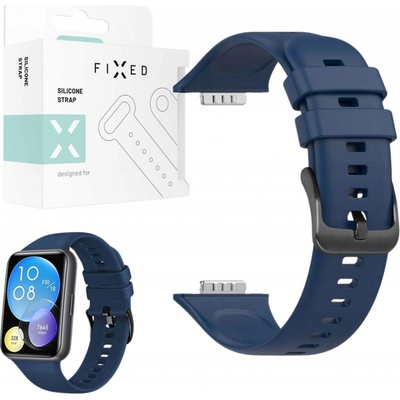 FIXED Silicone Strap pro Huawei Watch FIT2, modrý FIXSSTB-1055-BL