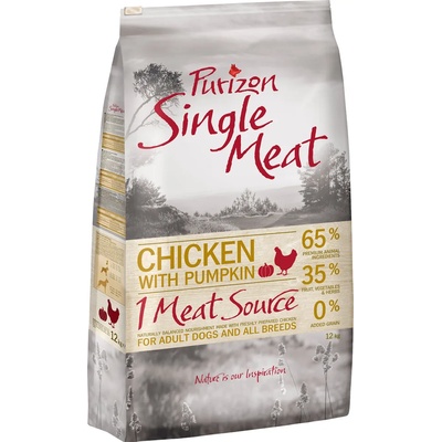 Purizon 2x12кг Single Meat Adult Purizon за кучета с пиле тиква - без зърно