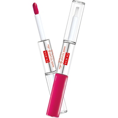 Pupa Milano Dlhotrvajúci tekutý rúž Made To Last Lip Duo Liquid Lip Colour 004 Geranium Fuchsia 2 x 4 ml