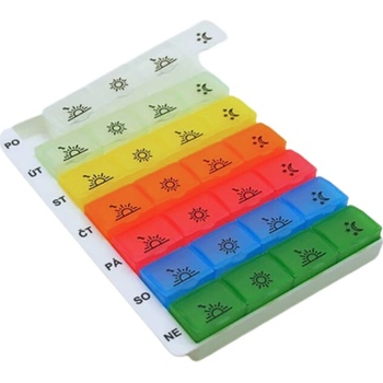 Obzor Dávkovač liekov týždenný 04 dúha