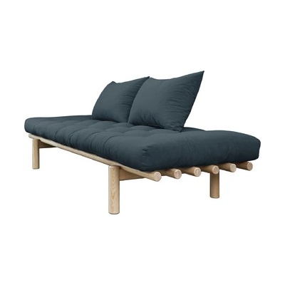 Sofa PACE by Karup 75*200 cm natural + futon petrol blue 757