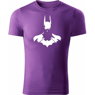 Tričko Batman pánske tričko fialové biele