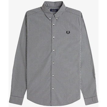 Fred Perry Риза с дълъг ръкав Fred Perry Men's Long Sleeve Patterned Shirt - Black 102
