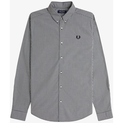 Fred Perry Риза с дълъг ръкав Fred Perry Men's Long Sleeve Patterned Shirt - Black 102