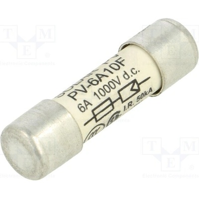 BUSSMANN PV-6A10F Pojistka: tavná; keramická,kulatý; 6A; 1kVDC; gPV; 10,3x38mm