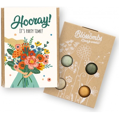 Blossombs Semínkové bomby Dárková sada mini Party 4 ks darujte květinu jinak