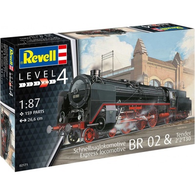 Revell Plastic ModelKit lokomotiva 02171 Express locomotive BR 02 & Tender 2'2'T30 1:87