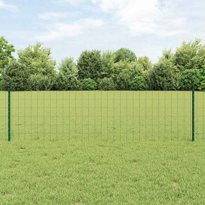 vidaXL Euro plot s pilotem 25 x 0,6 m Ocel potažená PVC Zelená