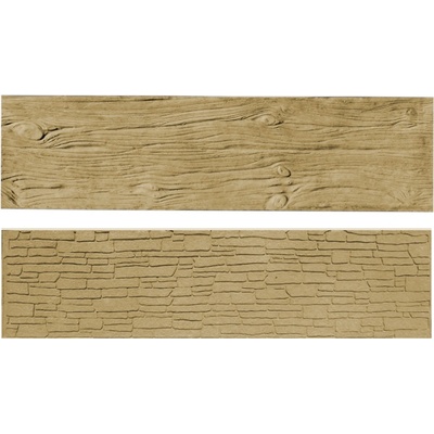 Betonový panel rovný oboustranný dřevo 200 x 25 x 4 cm - pískovec