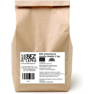 Život bez lepku BIO pohanková mouka hladká 2 kg
