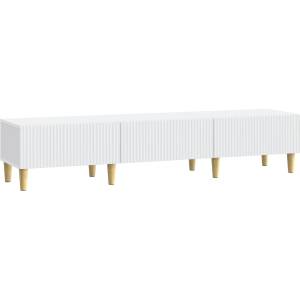 vidaXL ТВ шкаф с чекмедже Бяло 147 x 34, 5 x 30 см Инженерна дървесина (894705)