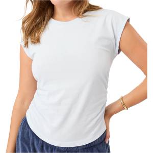 Mandala Дамска тениска Mandala Women's Side Ruffled Top T-shirt - Baby Blue - размер XL (916-5818-0115)