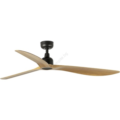 Faro Barcelona Faro 34360wt - Таванен вентилатор outwood l кафяв/черен Ø 150 см wt ip44 + с дистанционно управление (fa34360wt)