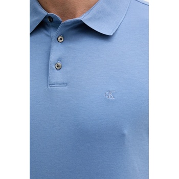 Calvin Klein Памучна тениска с яка Calvin Klein в синьо с изчистен дизайн LV04LB276G (LV04LB276G)