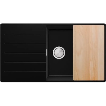 Твоят Стил Черна кухненска мивка от гранит Копенхаген 60 Top 900х500