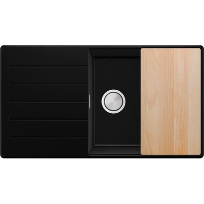 Твоят Стил Черна кухненска мивка от гранит Копенхаген 60 Top 900х500