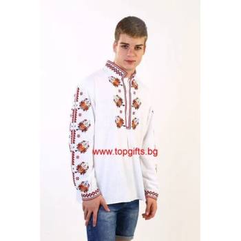 Image 1 of Мъжка Тракийска риза с дълъг ръкав