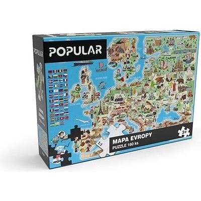 Popular Mapa Evropy 160 dielov