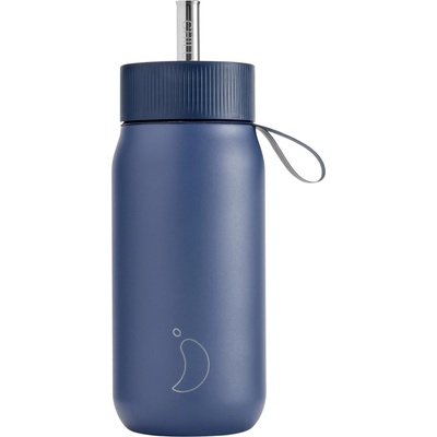 Chilly's Bottles Series 2 Термо чаша със сламка 750 мл, тъмносин (C750S2SW90RWBLU)