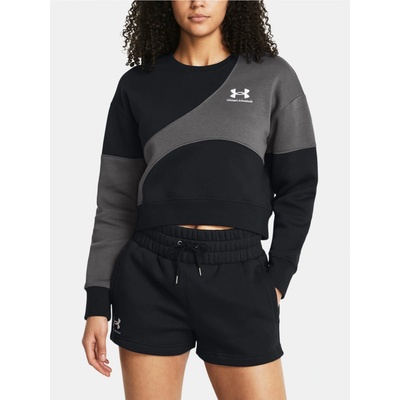 Under Armour mikina Essential Fleece Crop Crew-BLK 1382721-001